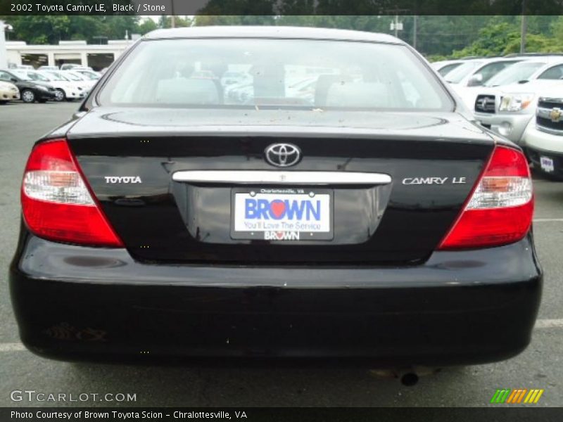 Black / Stone 2002 Toyota Camry LE