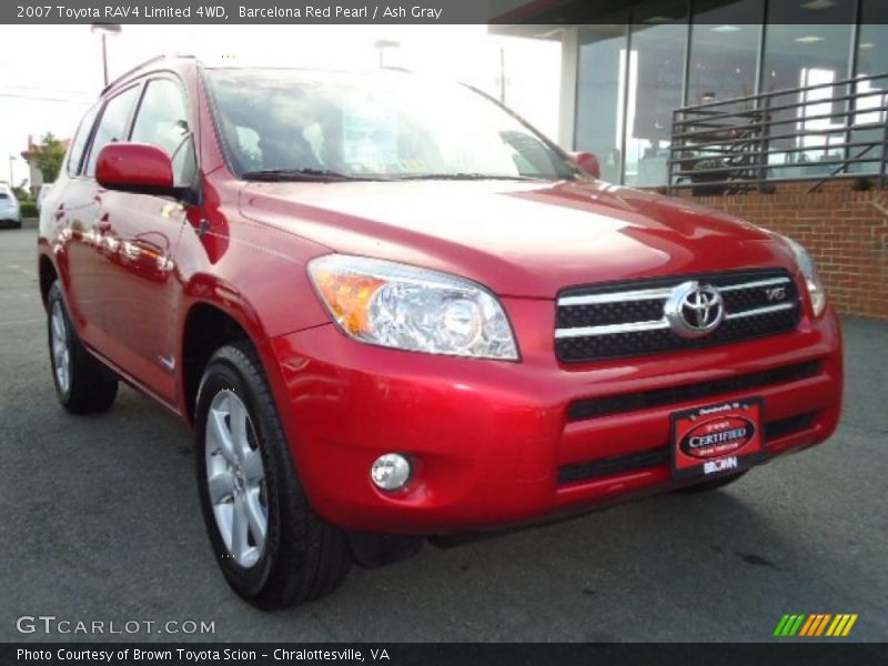 Barcelona Red Pearl / Ash Gray 2007 Toyota RAV4 Limited 4WD