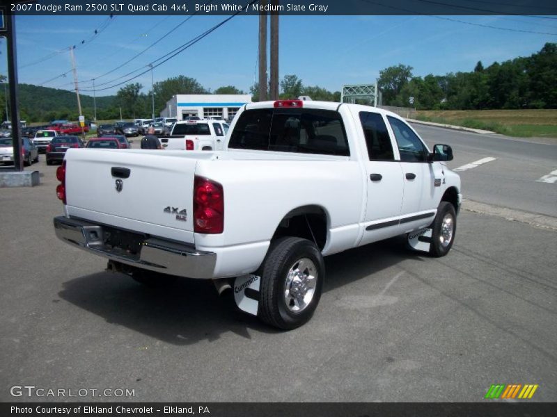 Bright White / Medium Slate Gray 2007 Dodge Ram 2500 SLT Quad Cab 4x4