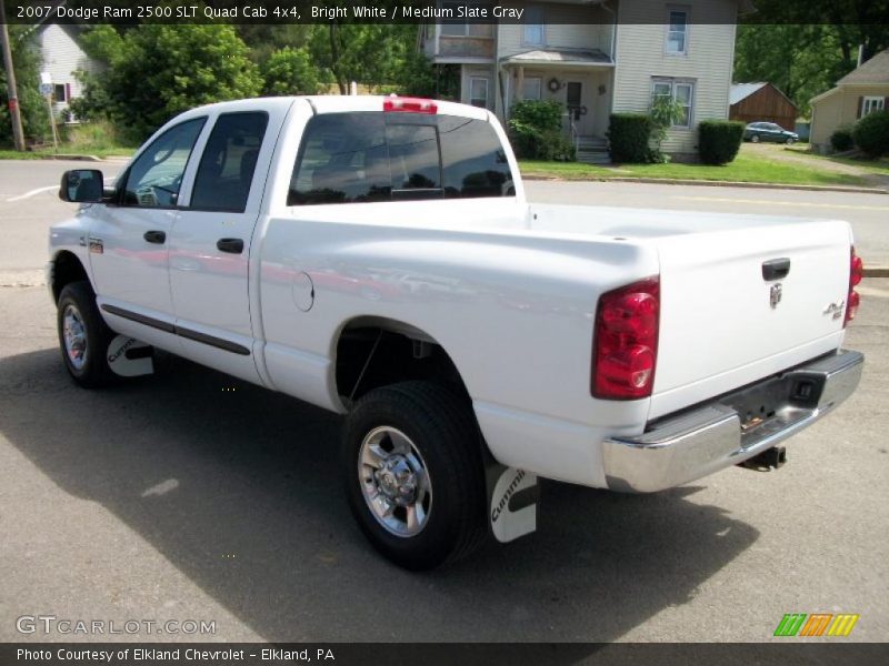 Bright White / Medium Slate Gray 2007 Dodge Ram 2500 SLT Quad Cab 4x4