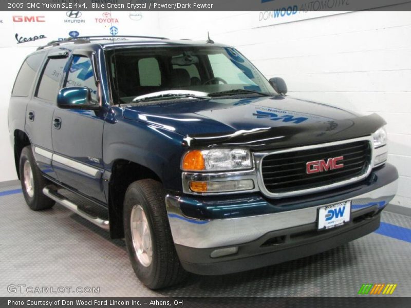 Blue Green Crystal / Pewter/Dark Pewter 2005 GMC Yukon SLE 4x4