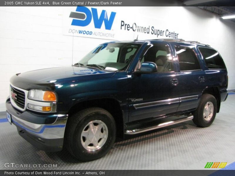 Blue Green Crystal / Pewter/Dark Pewter 2005 GMC Yukon SLE 4x4