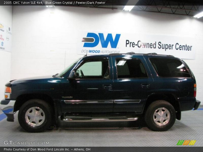 Blue Green Crystal / Pewter/Dark Pewter 2005 GMC Yukon SLE 4x4