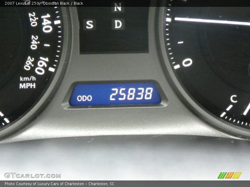 Obsidian Black / Black 2007 Lexus IS 250