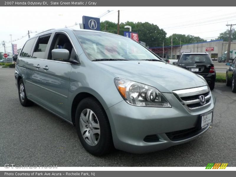 Slate Green Metallic / Gray 2007 Honda Odyssey EX