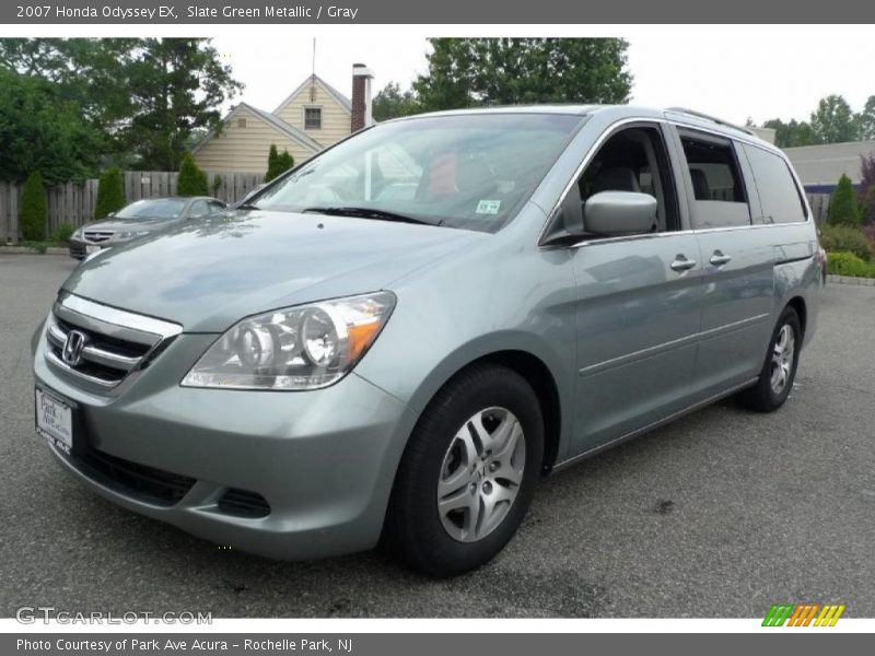 Slate Green Metallic / Gray 2007 Honda Odyssey EX