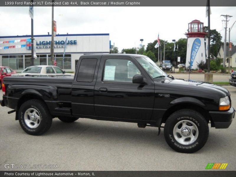 Black Clearcoat / Medium Graphite 1999 Ford Ranger XLT Extended Cab 4x4