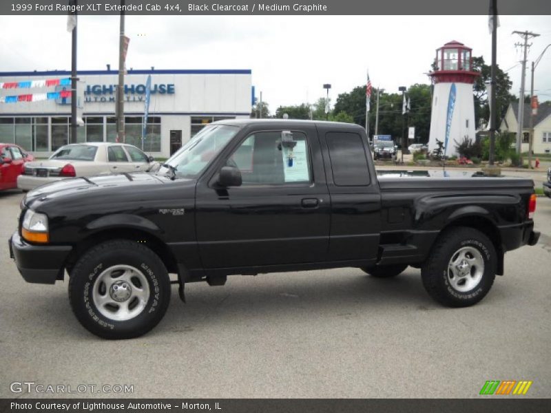 Black Clearcoat / Medium Graphite 1999 Ford Ranger XLT Extended Cab 4x4