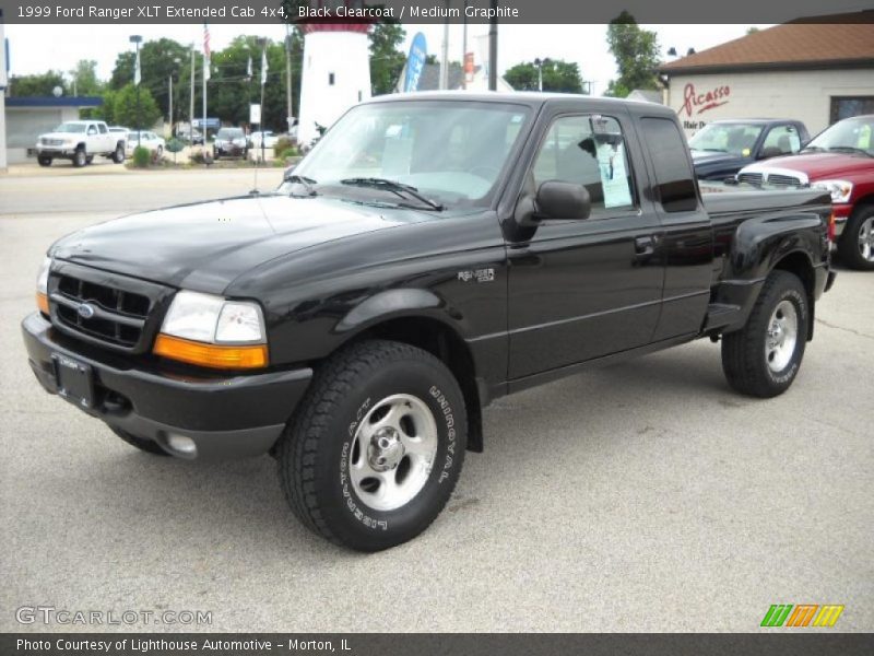 Black Clearcoat / Medium Graphite 1999 Ford Ranger XLT Extended Cab 4x4