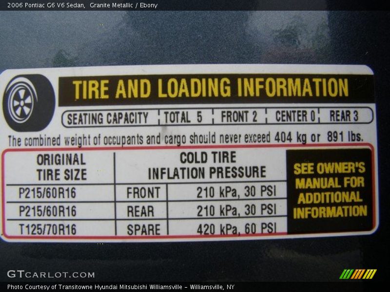 Granite Metallic / Ebony 2006 Pontiac G6 V6 Sedan