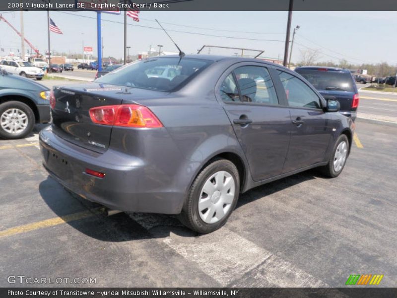 Graphite Gray Pearl / Black 2008 Mitsubishi Lancer DE