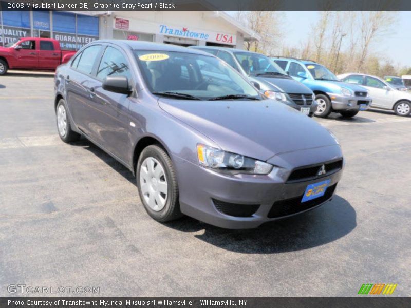 Graphite Gray Pearl / Black 2008 Mitsubishi Lancer DE