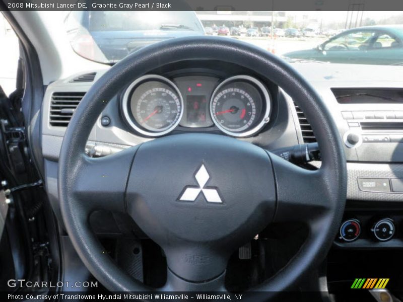 Graphite Gray Pearl / Black 2008 Mitsubishi Lancer DE