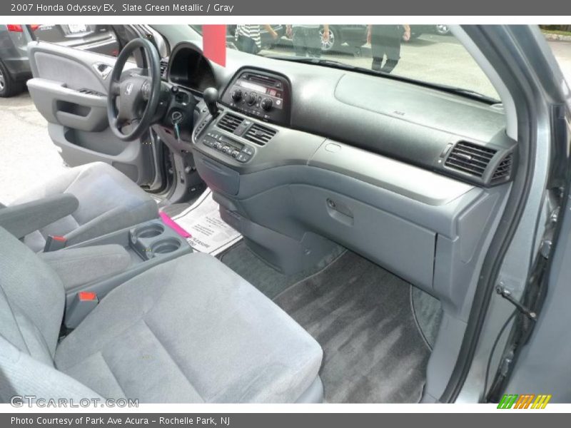 Slate Green Metallic / Gray 2007 Honda Odyssey EX