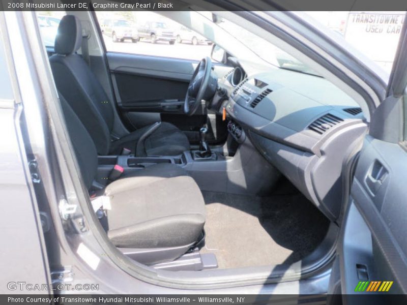 Graphite Gray Pearl / Black 2008 Mitsubishi Lancer DE