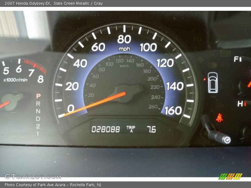 Slate Green Metallic / Gray 2007 Honda Odyssey EX