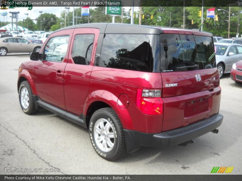 Tango Red Pearl / Black/Titanium 2007 Honda Element EX AWD