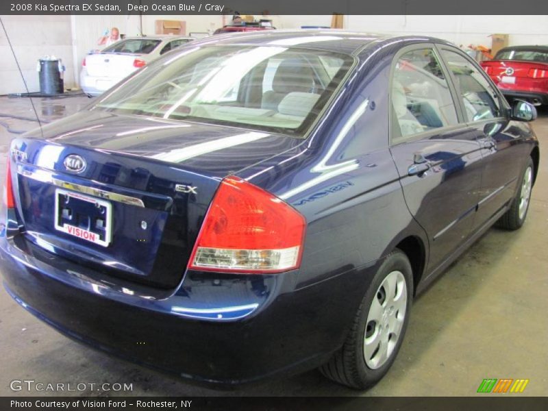 Deep Ocean Blue / Gray 2008 Kia Spectra EX Sedan