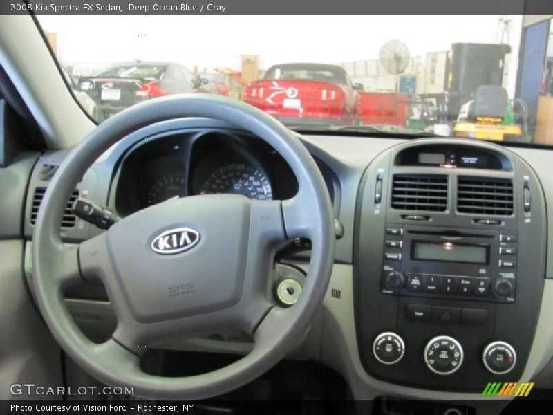 Deep Ocean Blue / Gray 2008 Kia Spectra EX Sedan