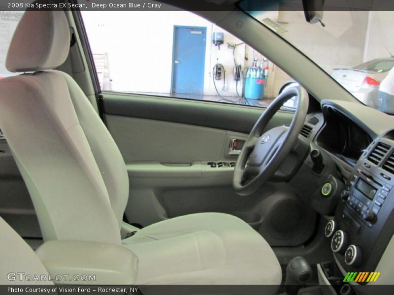 Deep Ocean Blue / Gray 2008 Kia Spectra EX Sedan