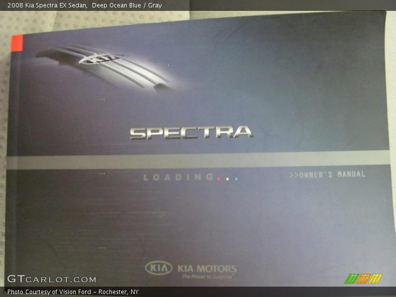 Deep Ocean Blue / Gray 2008 Kia Spectra EX Sedan