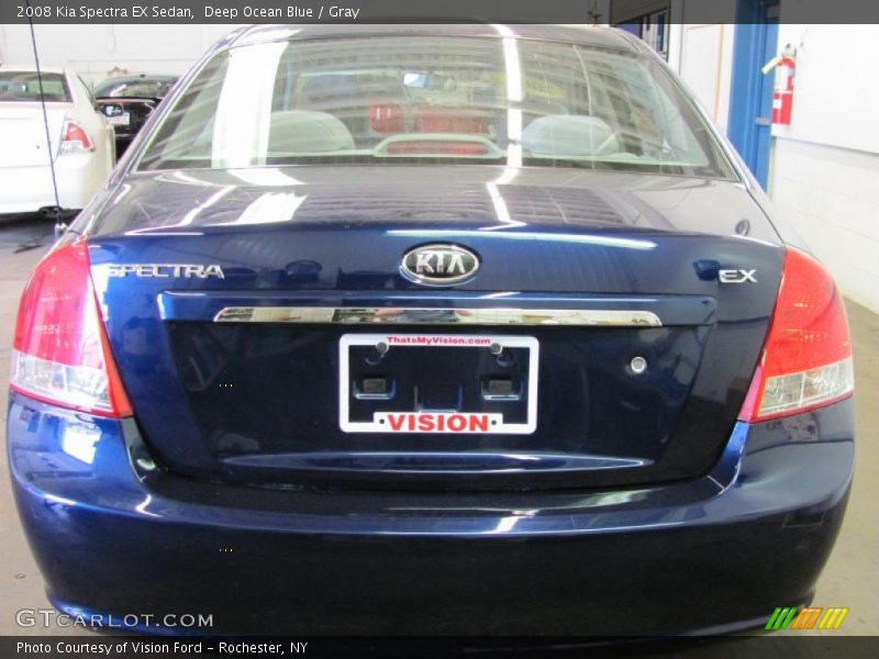 Deep Ocean Blue / Gray 2008 Kia Spectra EX Sedan