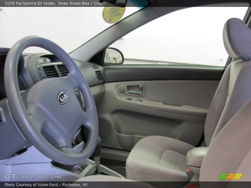 Deep Ocean Blue / Gray 2008 Kia Spectra EX Sedan