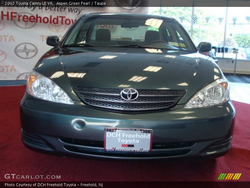 Aspen Green Pearl / Taupe 2002 Toyota Camry LE V6