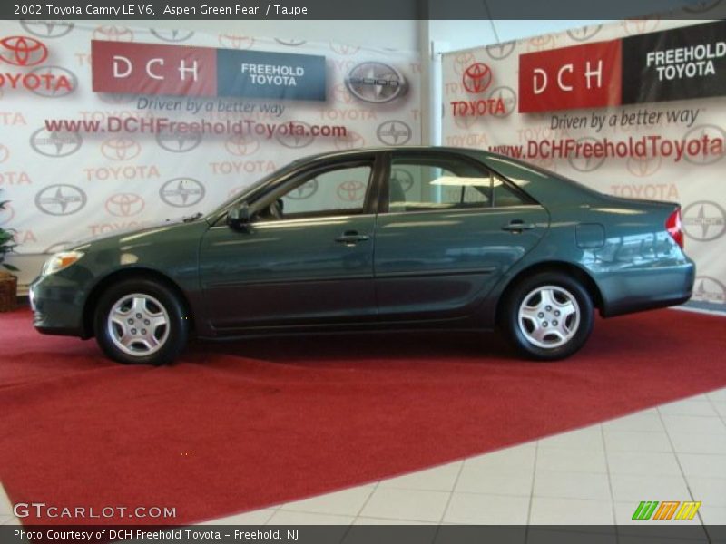Aspen Green Pearl / Taupe 2002 Toyota Camry LE V6