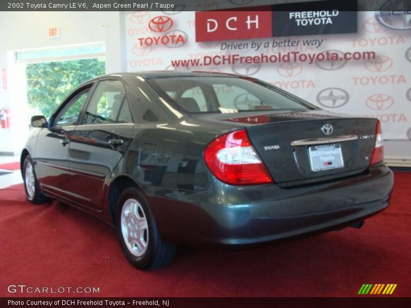 Aspen Green Pearl / Taupe 2002 Toyota Camry LE V6