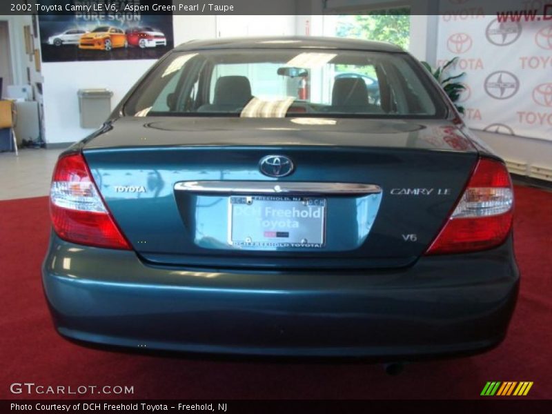 Aspen Green Pearl / Taupe 2002 Toyota Camry LE V6