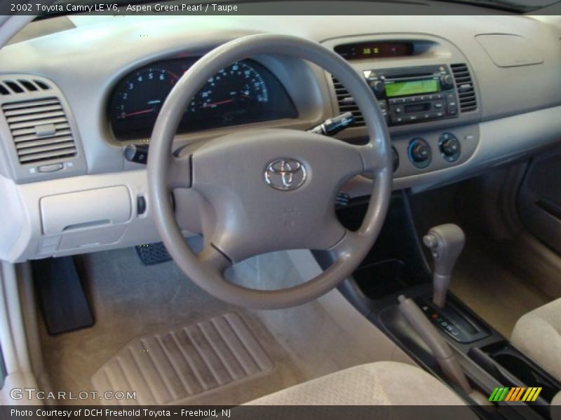 Aspen Green Pearl / Taupe 2002 Toyota Camry LE V6