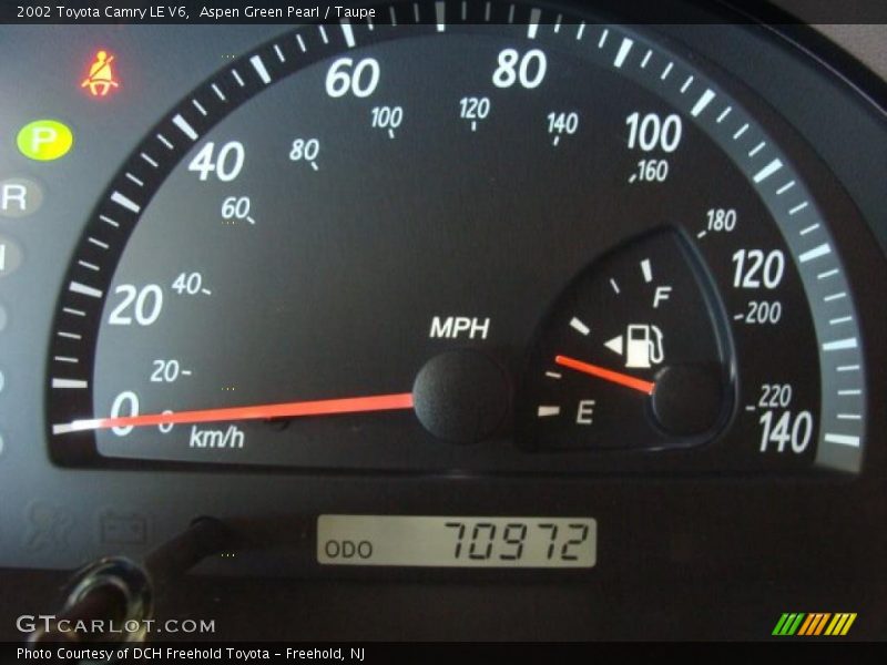 Aspen Green Pearl / Taupe 2002 Toyota Camry LE V6