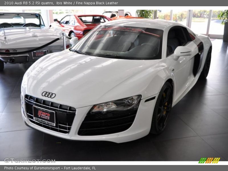 Ibis White / Fine Nappa Black Leather 2010 Audi R8 5.2 FSI quattro