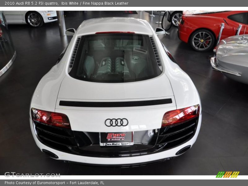 Ibis White / Fine Nappa Black Leather 2010 Audi R8 5.2 FSI quattro