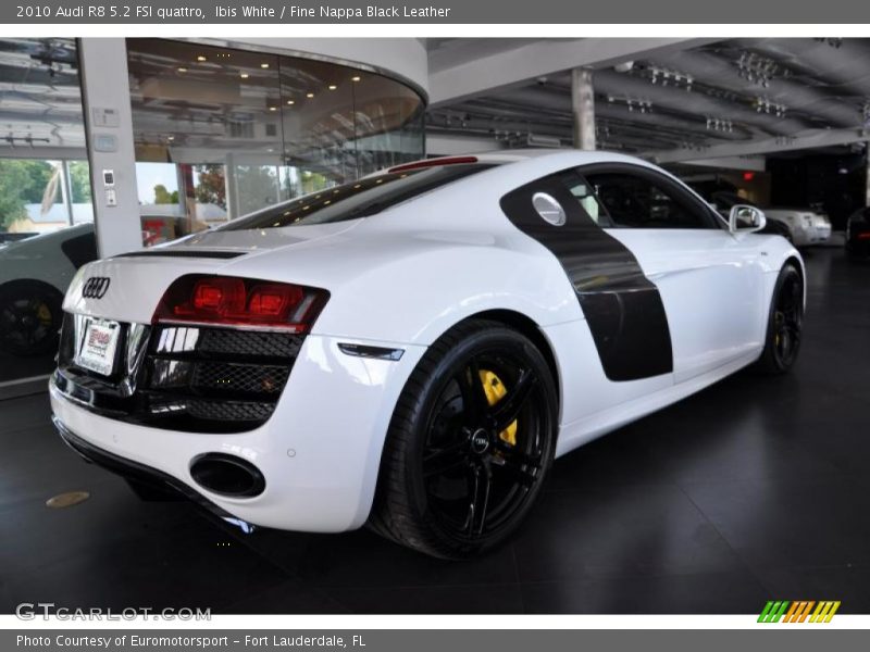 Ibis White / Fine Nappa Black Leather 2010 Audi R8 5.2 FSI quattro