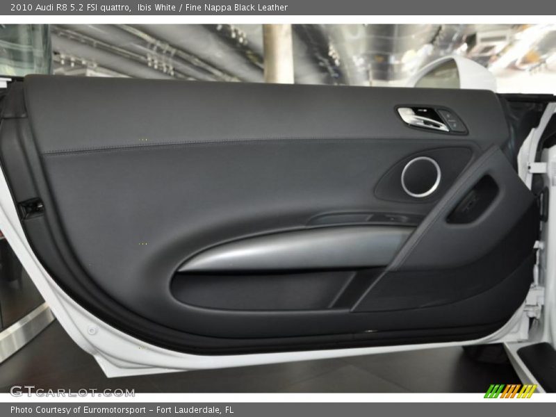 Ibis White / Fine Nappa Black Leather 2010 Audi R8 5.2 FSI quattro