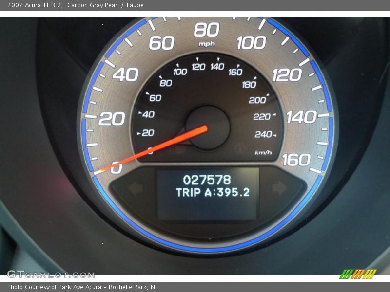 Carbon Gray Pearl / Taupe 2007 Acura TL 3.2