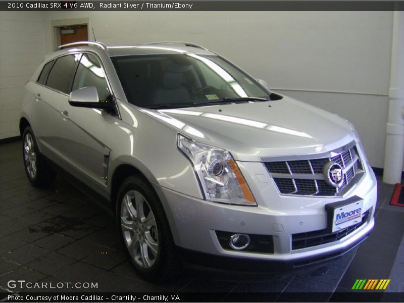 Radiant Silver / Titanium/Ebony 2010 Cadillac SRX 4 V6 AWD