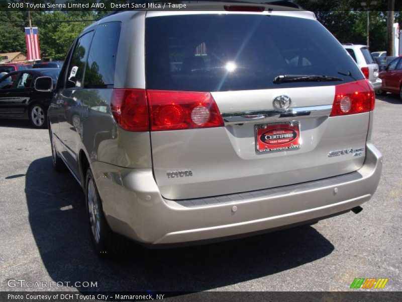 Desert Sand Mica / Taupe 2008 Toyota Sienna Limited AWD