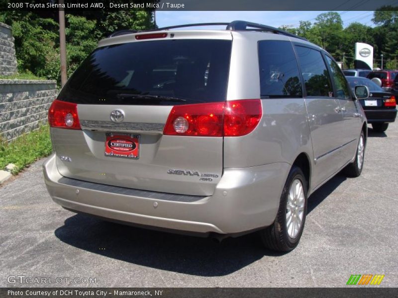 Desert Sand Mica / Taupe 2008 Toyota Sienna Limited AWD
