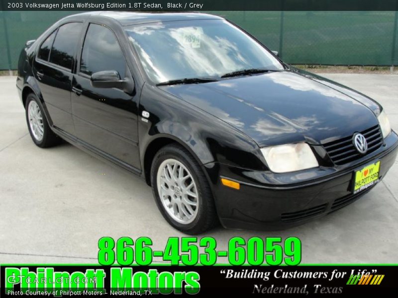 Black / Grey 2003 Volkswagen Jetta Wolfsburg Edition 1.8T Sedan