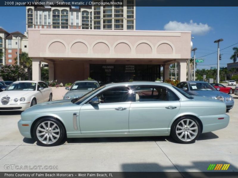 Seafrost Metallic / Champagne/Mocha 2008 Jaguar XJ Vanden Plas