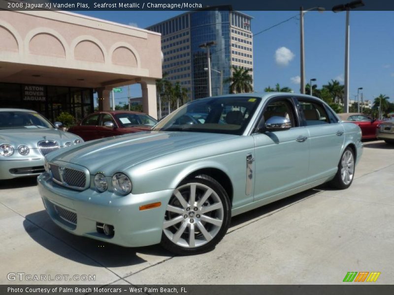 Seafrost Metallic / Champagne/Mocha 2008 Jaguar XJ Vanden Plas