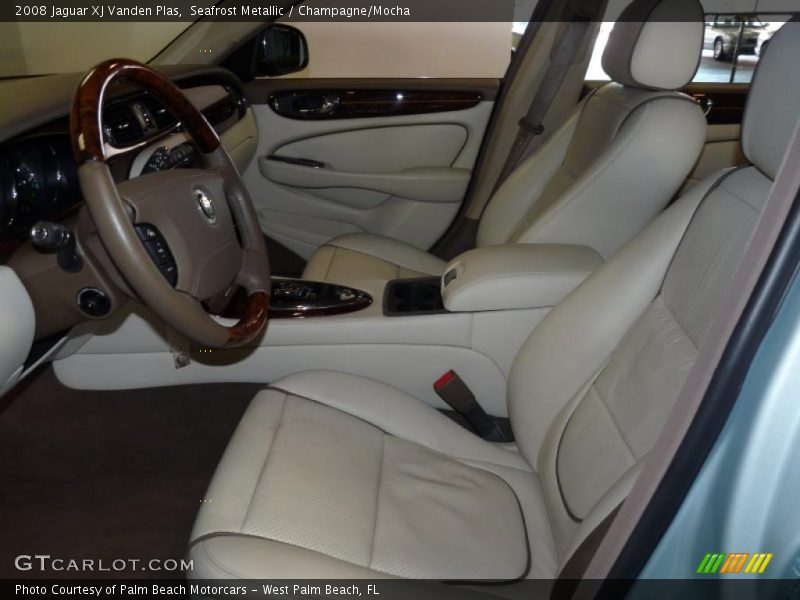 Seafrost Metallic / Champagne/Mocha 2008 Jaguar XJ Vanden Plas