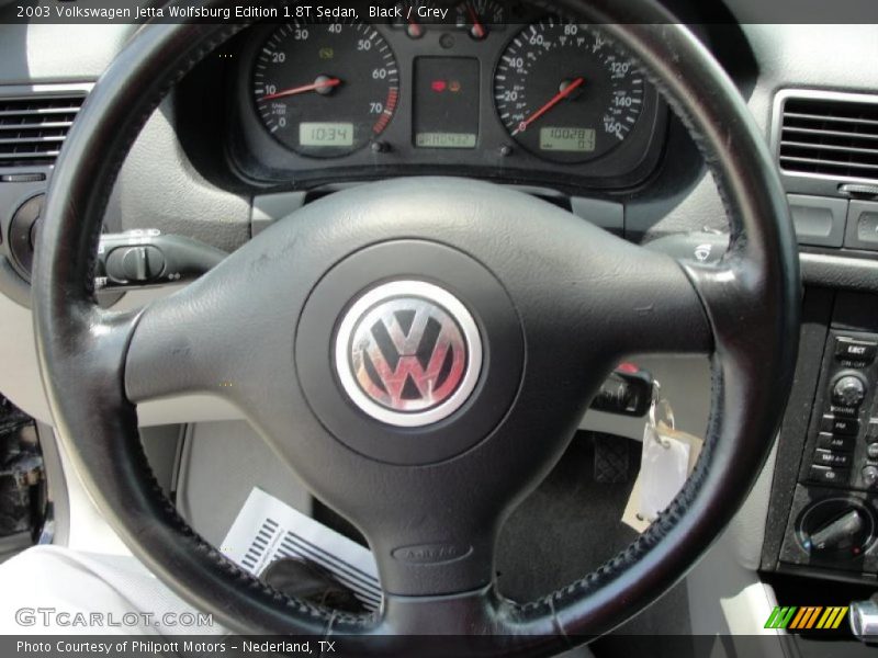 Black / Grey 2003 Volkswagen Jetta Wolfsburg Edition 1.8T Sedan