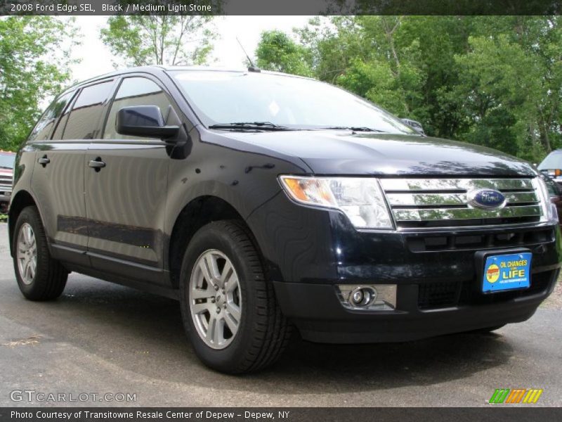 Black / Medium Light Stone 2008 Ford Edge SEL