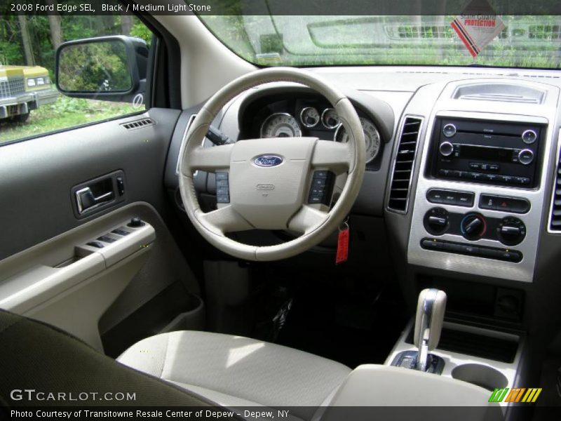 Black / Medium Light Stone 2008 Ford Edge SEL