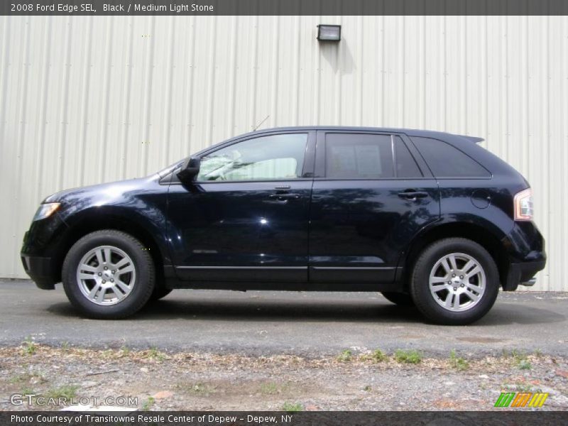 Black / Medium Light Stone 2008 Ford Edge SEL
