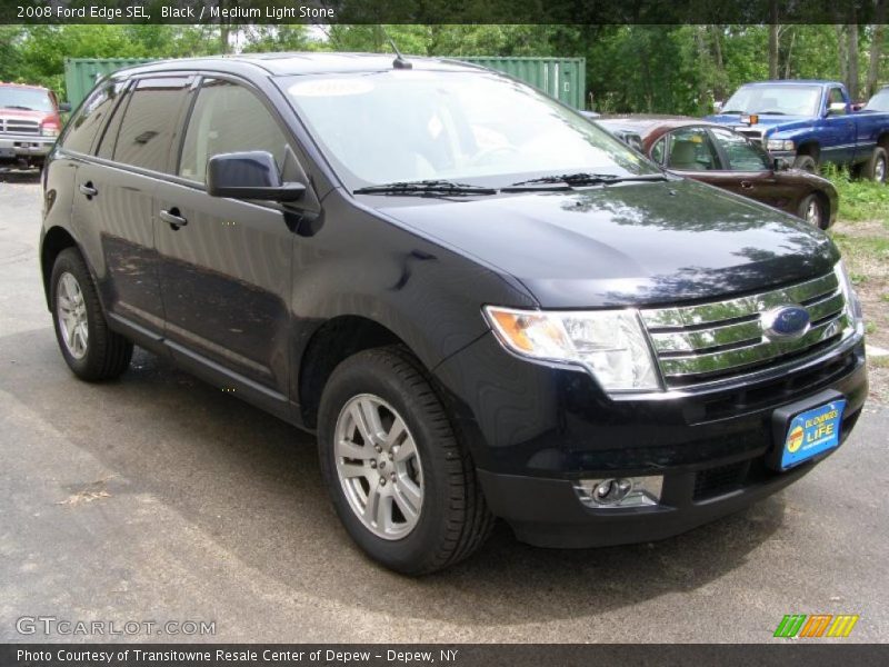 Black / Medium Light Stone 2008 Ford Edge SEL